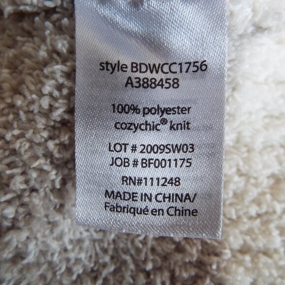 Barefoot Dreams Cozychic Seaside Crew Neck Cream/Zebra Print Sweater Size XL - Picture 7 of 8